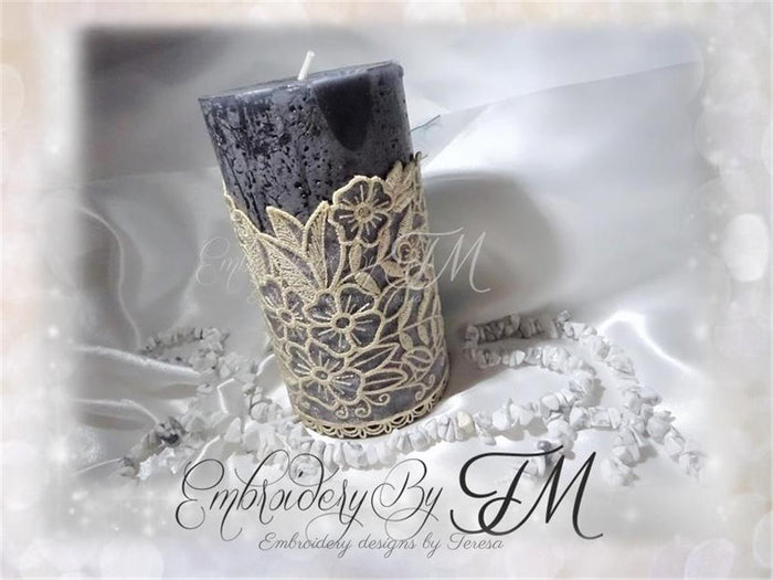 Candle corset / organza / 5x7 hoop
