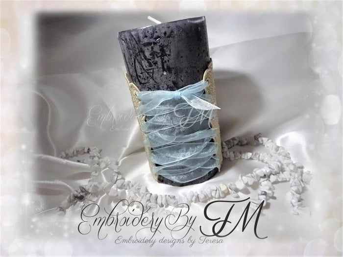 Candle corset / organza / 5x7 hoop