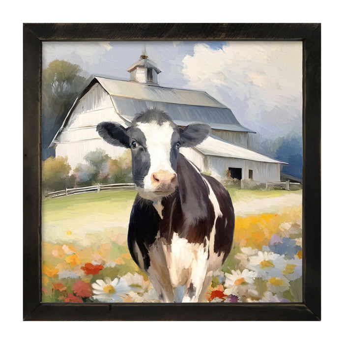 Cow in flowers