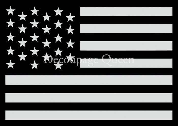 Decoupage Queen Stars and Stripes Stencil, 0023