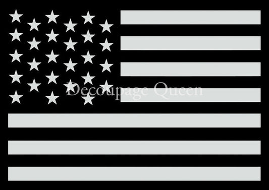 Decoupage Queen Stars and Stripes Stencil, 0023