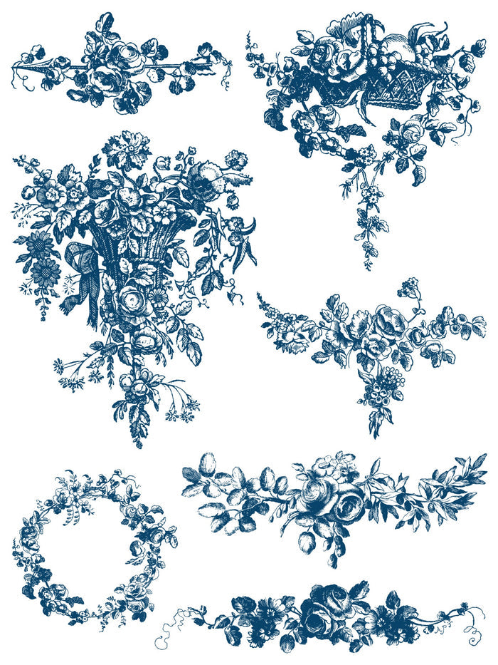 Delft Traditions Azure Paint Inlay by IOD, Iron Orchid Designs 2