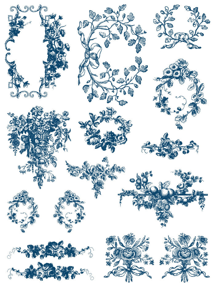 Delft Traditions Azure Paint Inlay by IOD, Iron Orchid Designs 3