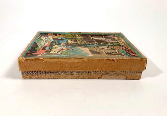Early 1900s Children's LITTLE ARTIST DRAWING STENCIL ART BOX, Packaging