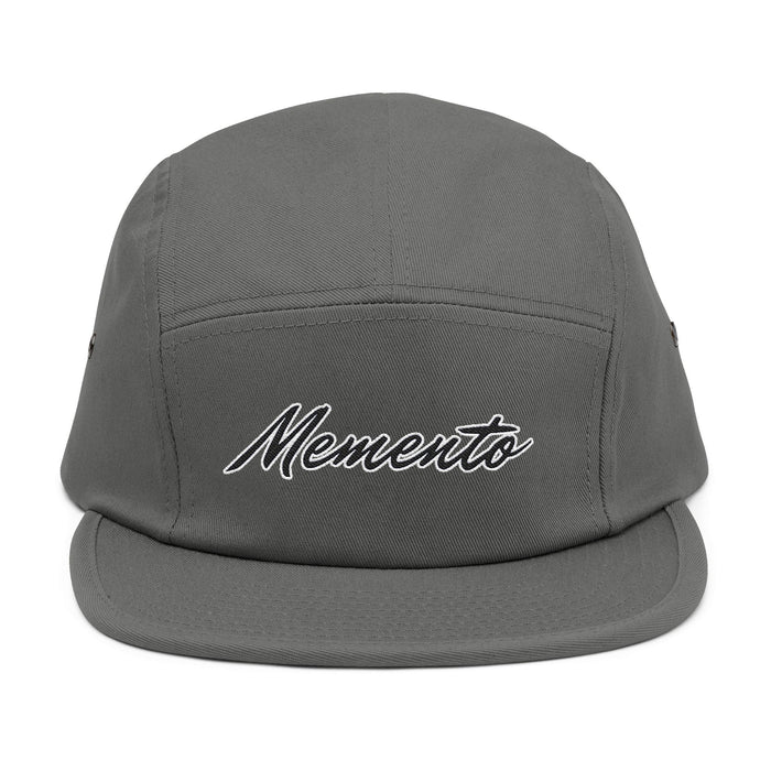 Embroidered 5 Panel Cap - Memento Logo Design - Memento Mori Clothing