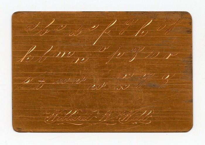 Engraving Practice Plate Number 9