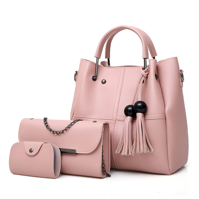 Fashion single shoulder Messenger bag three-piece with tassels 🇨🇳