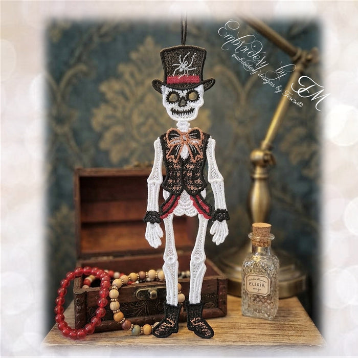 Halloween FSL skeleton - Boy/ 5x7 hoop