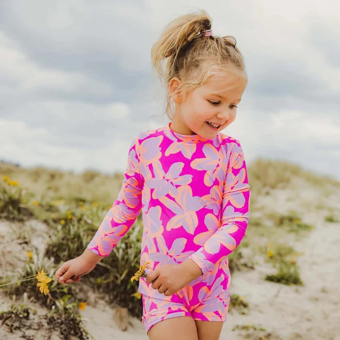 Hibiscus Hype Long Sleeve Sunsuit - Destination PSP