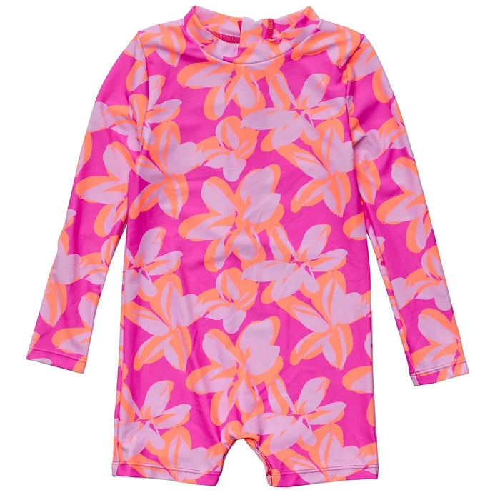 Hibiscus Hype Long Sleeve Sunsuit - Destination PSP