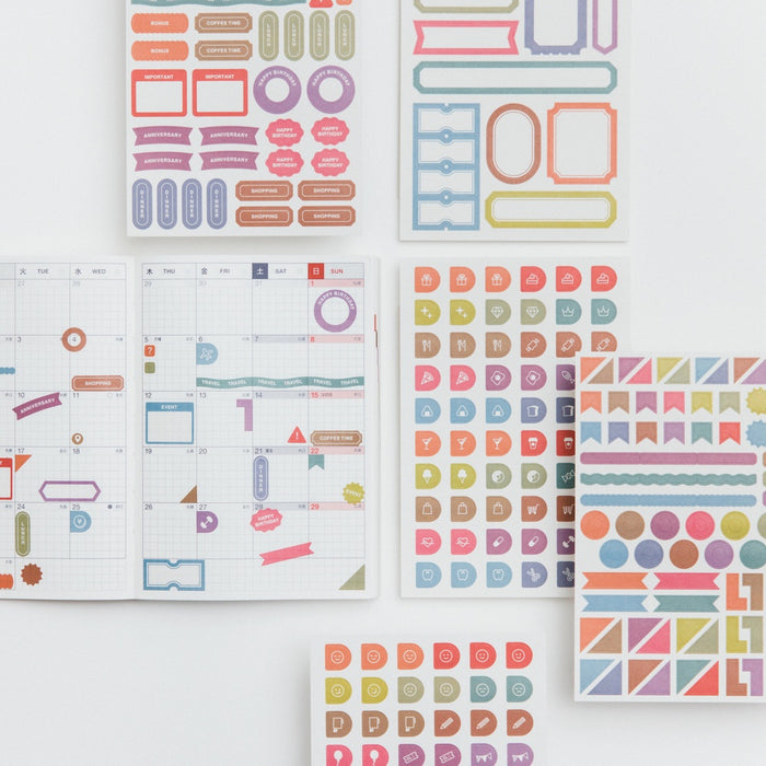 Hobonichi TSUKI no IRO: Sticker Set (Schedule)