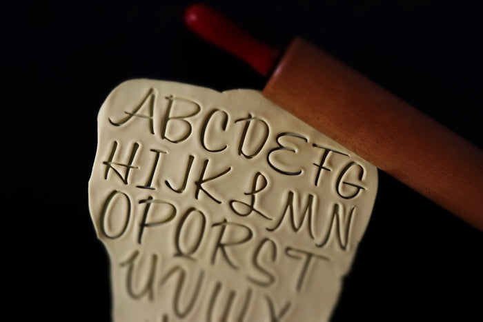 Honey Cursive Letter Cookie Stamps Set Letters/ Numbers/ Shapes Cookie Cutter Lady