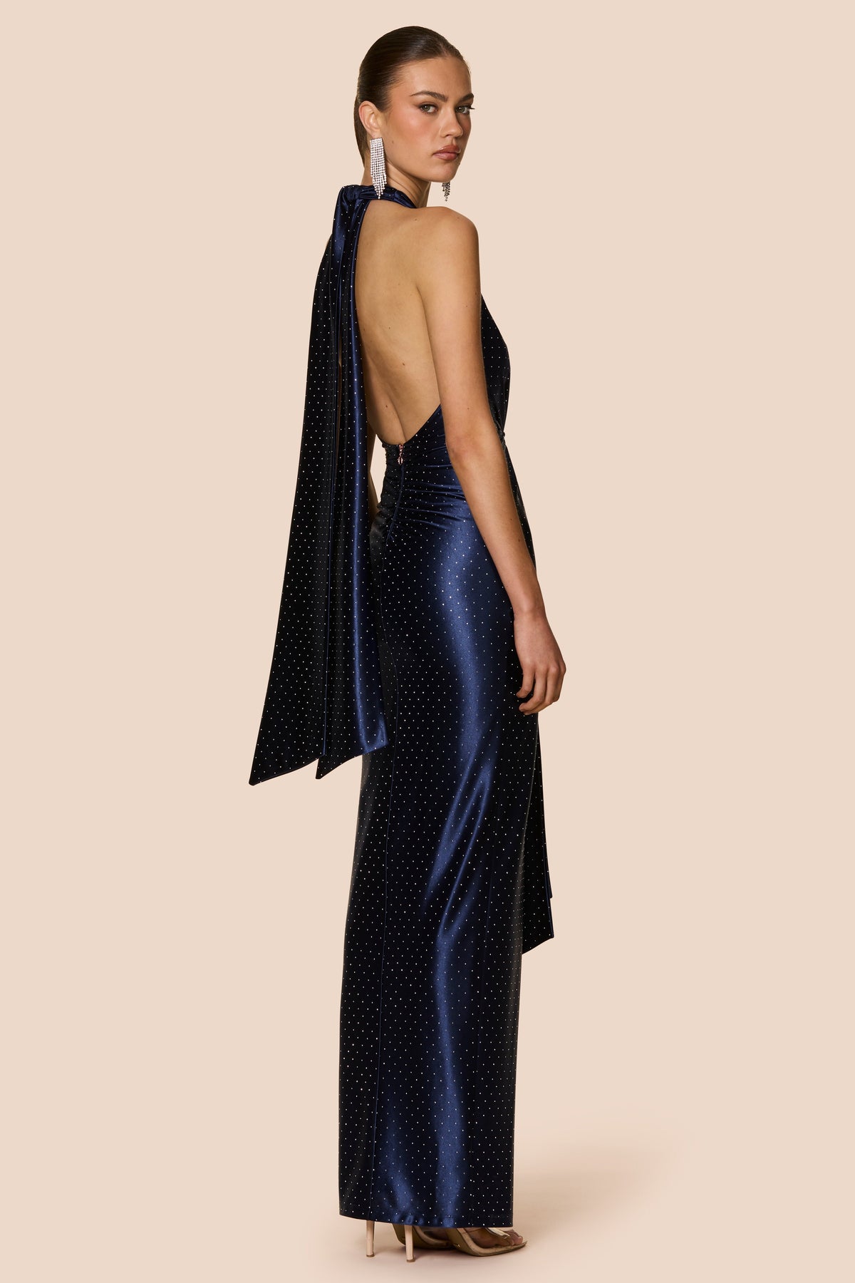 Nookie Mirabella Plunge Gown - Dark Navy