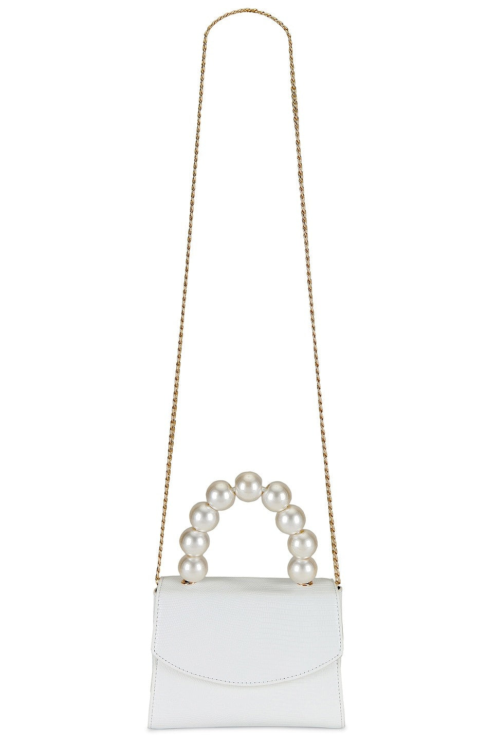 Peta Pearl Handle Bag - White
