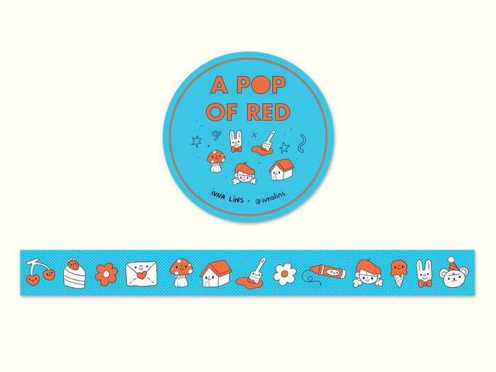Ivna Lins - A Pop Of Red Washi Tape