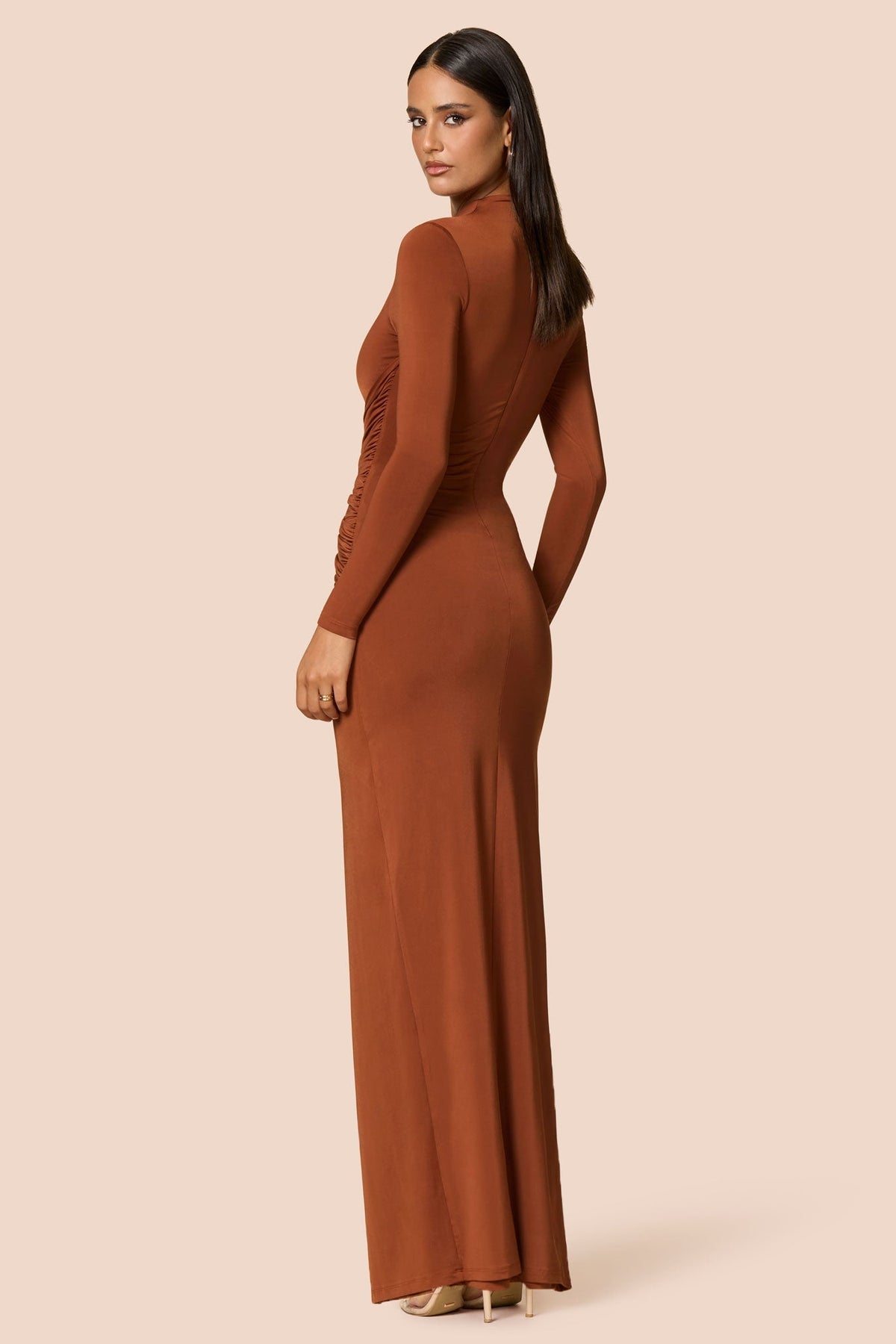 Nookie Kaia Long Sleeve Maxi Dress -  Clay