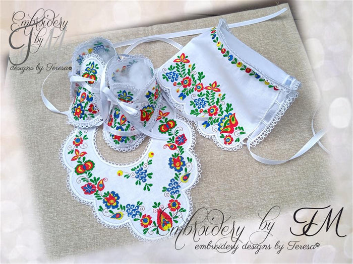 Large set - folklore motifs from Slovacko region/FSL+fabric