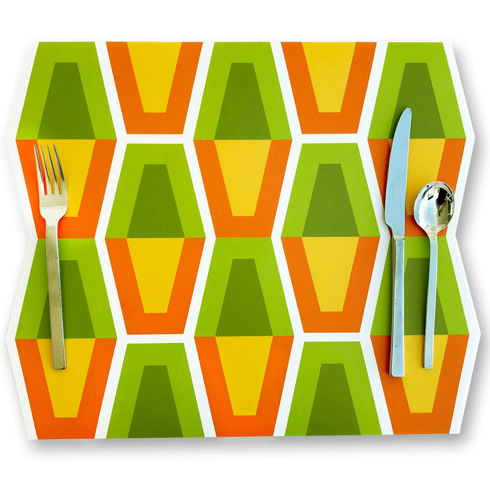 Lava Lamp Placemat - Orange and Green - Destination PSP