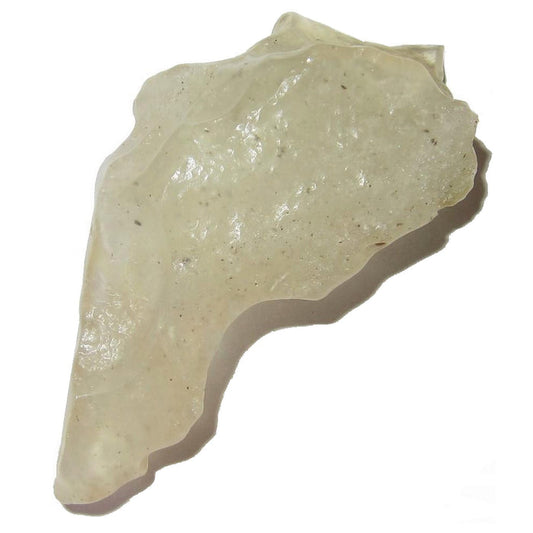 shiny yellow libyan desert glass raw piece