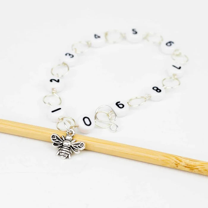 Little Silver Bee - Knitting Row Counter (Circle Chain) by Twice Sheared Sheep