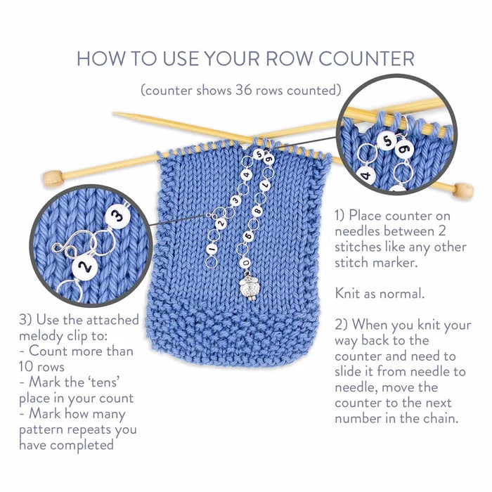 Little Silver Bee - Knitting Row Counter (Circle Chain) by Twice Sheared Sheep