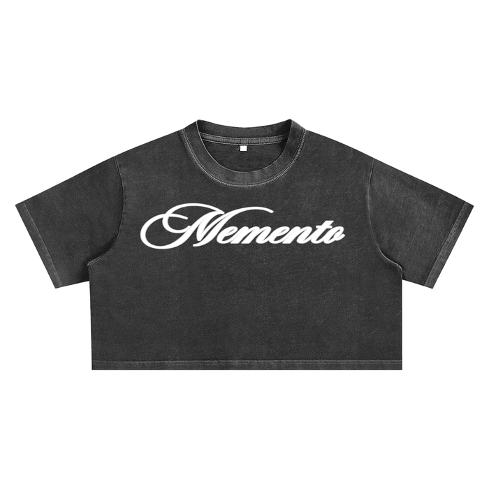 Memento Logo Crop Top - Memento Mori Clothing