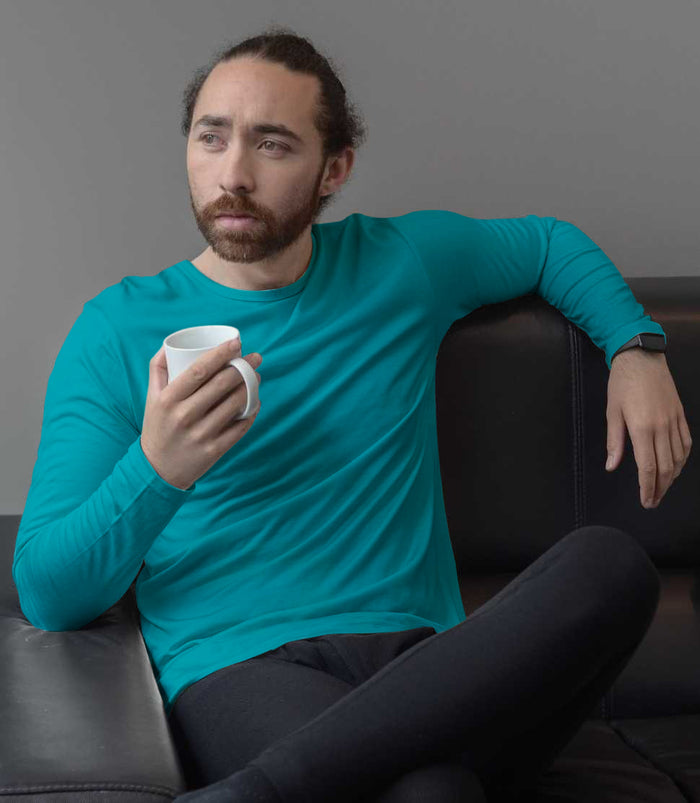 Men's Silkspun Long Sleeved Crew