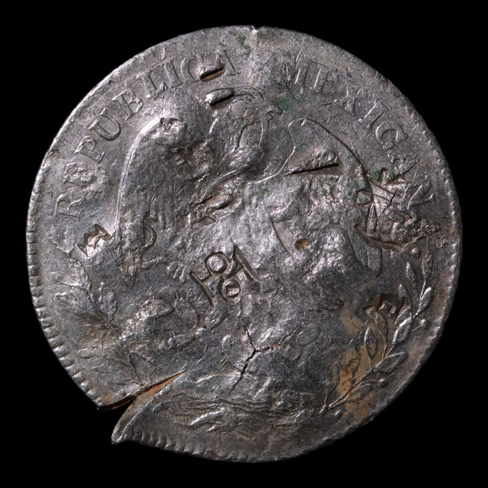 Mexico, AR 1 Peso with Chinese Chop Marks - 1871 CE - Mexico