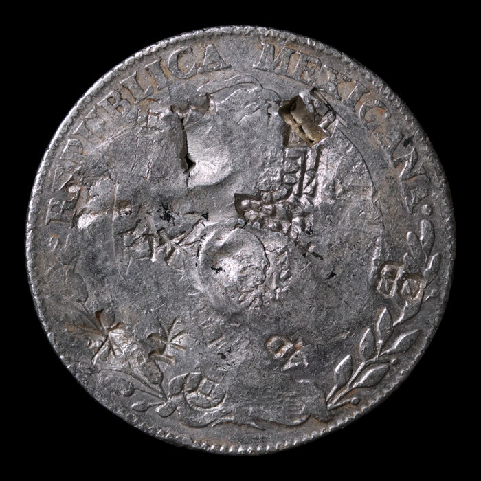 Mexico, AR 8 Reales with Chinese Chop Marks, "Piece of Eight" - 1863 CE - Mexico