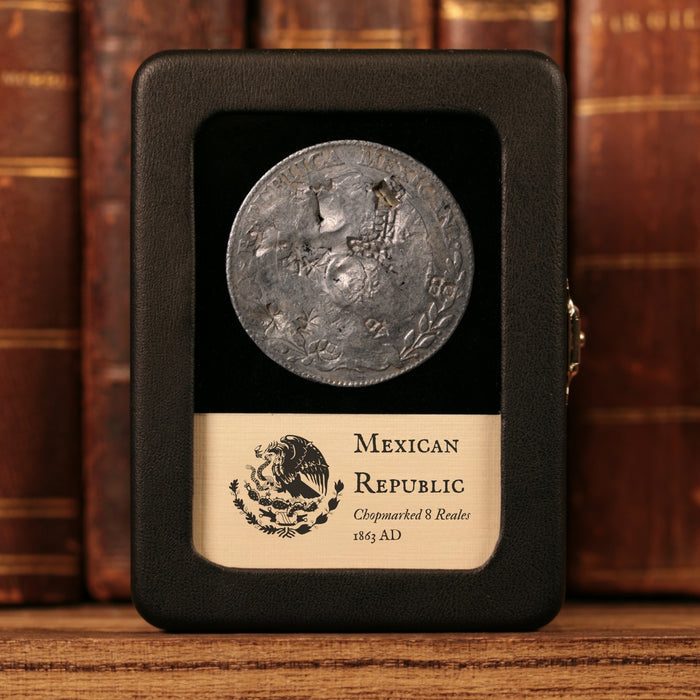 Mexico, AR 8 Reales with Chinese Chop Marks, "Piece of Eight" - 1863 CE - Mexico