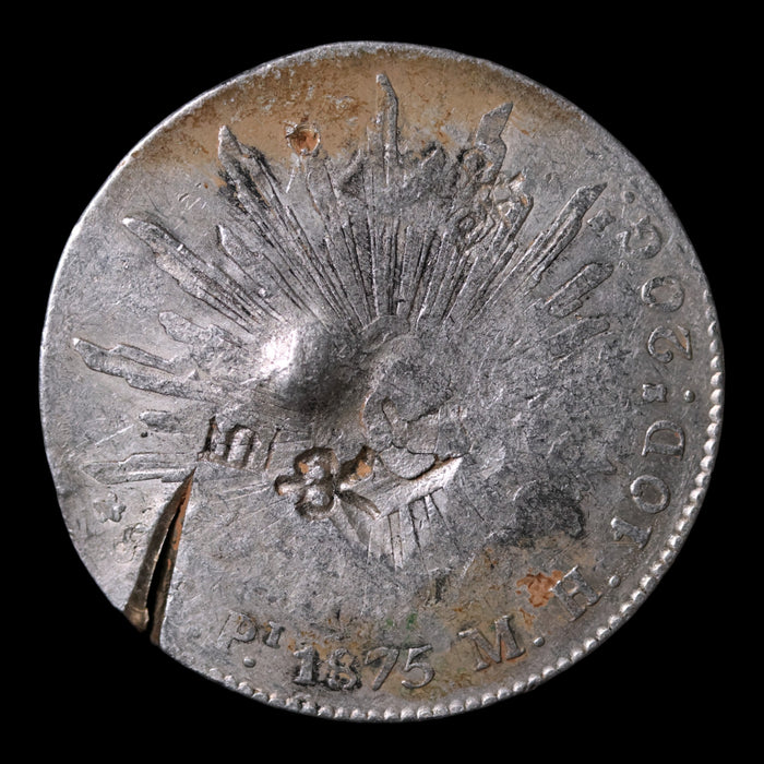 Mexico, AR 8 Reales with Chinese Chop Marks, "Piece of Eight" - 1875 CE - Mexico