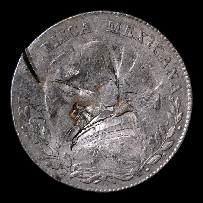 Mexico, AR 8 Reales with Chinese Chop Marks, "Piece of Eight" - 1875 CE - Mexico