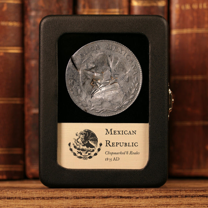 Mexico, AR 8 Reales with Chinese Chop Marks, "Piece of Eight" - 1875 CE - Mexico