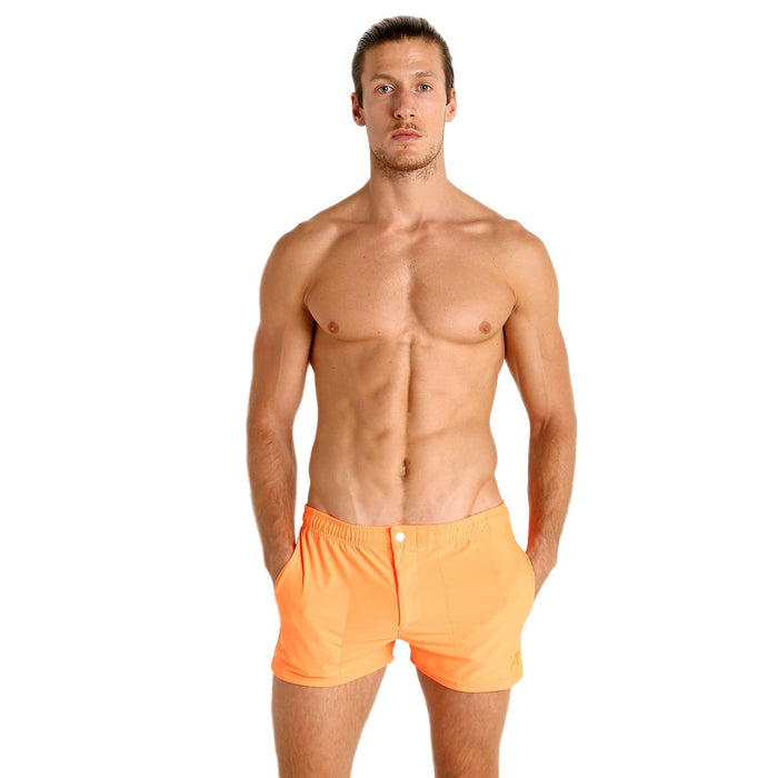 Mod Swim Shorts - Solid Neon Orange - Shorter Length - Destination PSP