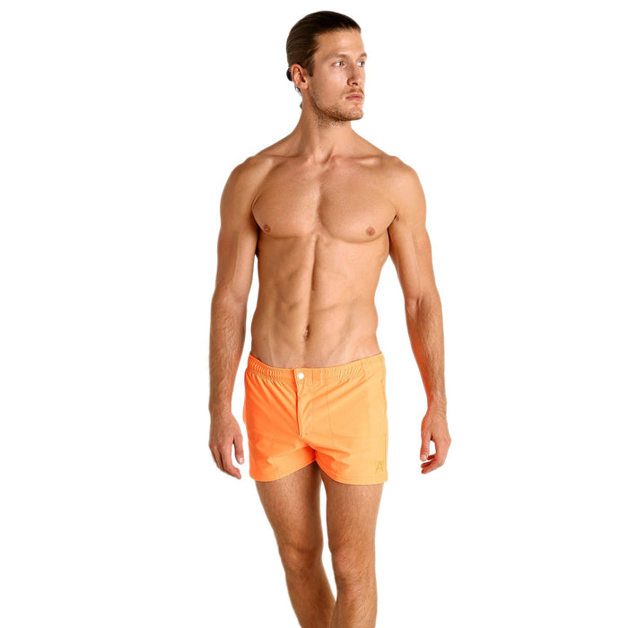 Mod Swim Shorts - Solid Neon Orange - Shorter Length - Destination PSP