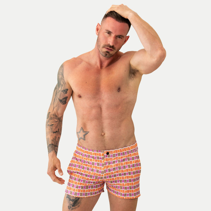 Mod Swim Shorts - Tiki - Shorter Length - Destination PSP