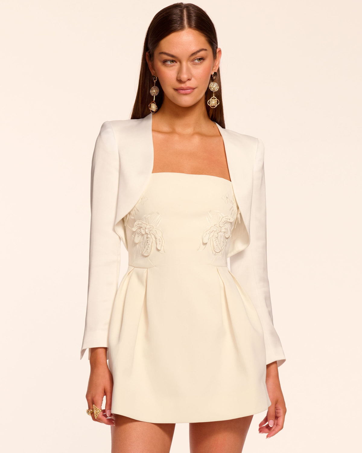 Gia Long Sleeve Capelet | IVORY