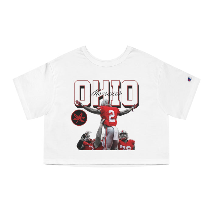 Ohio Buckeyes Women's Cropped T-Shirt - Memento Mori Clothing