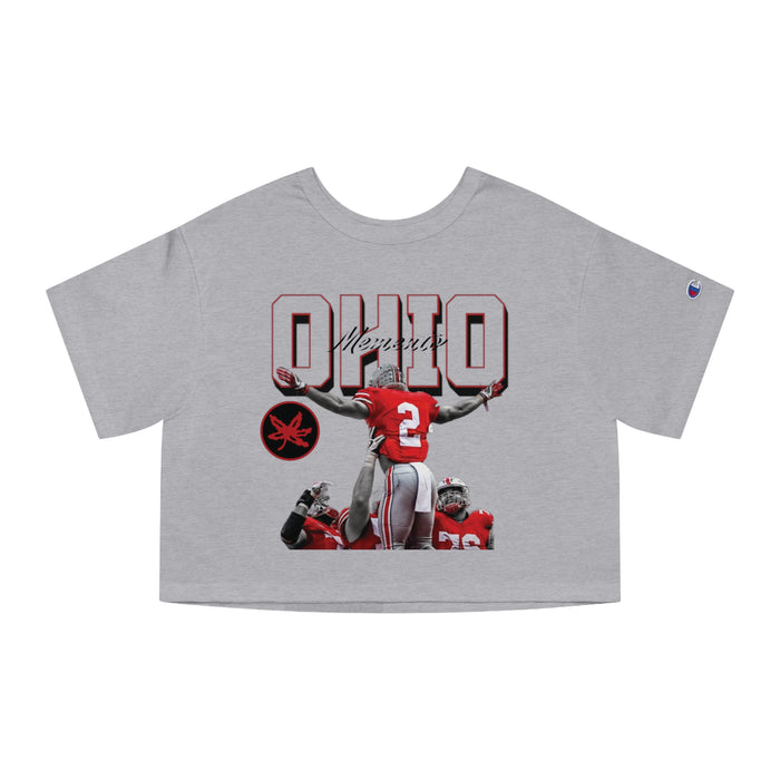 Ohio Buckeyes Women's Cropped T-Shirt - Memento Mori Clothing