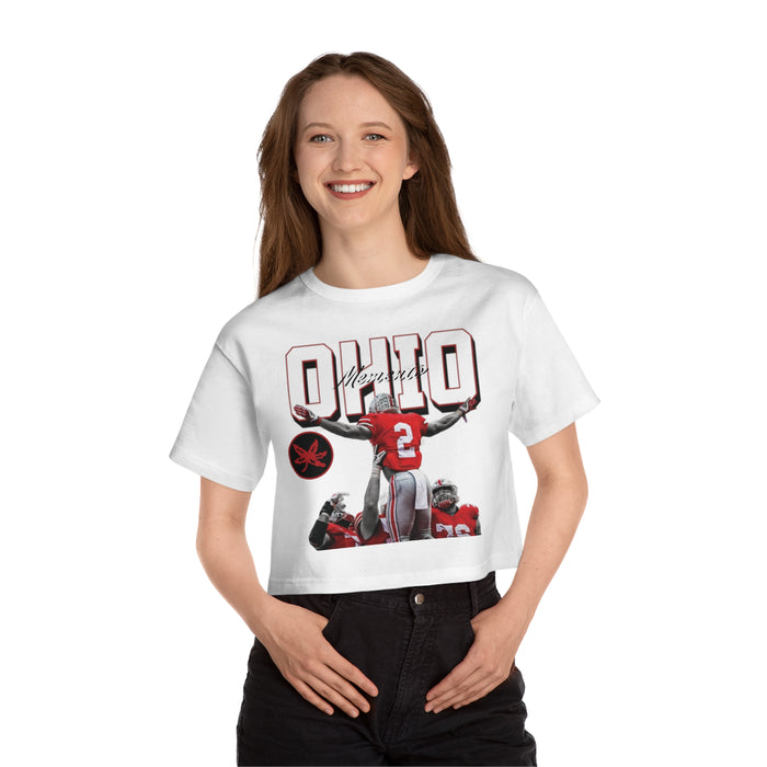 Ohio Buckeyes Women's Cropped T-Shirt - Memento Mori Clothing