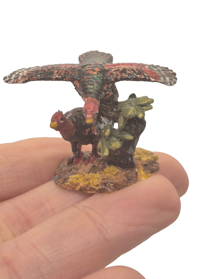 Painted Metal Figurine – 2 Turkeys