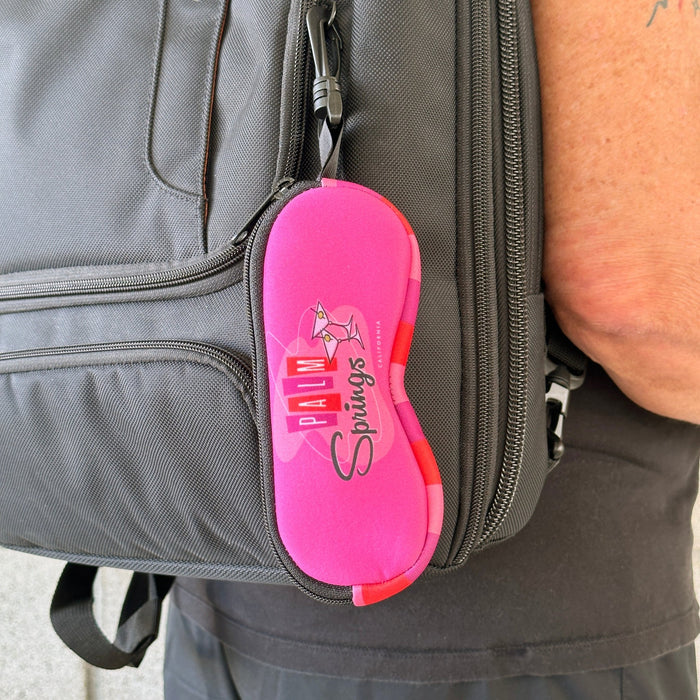 Palm Springs Pink Martini Design Neoprene Glasses Case - Pink - Destination PSP