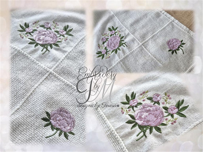 Peonies / embroidery designs/more variants