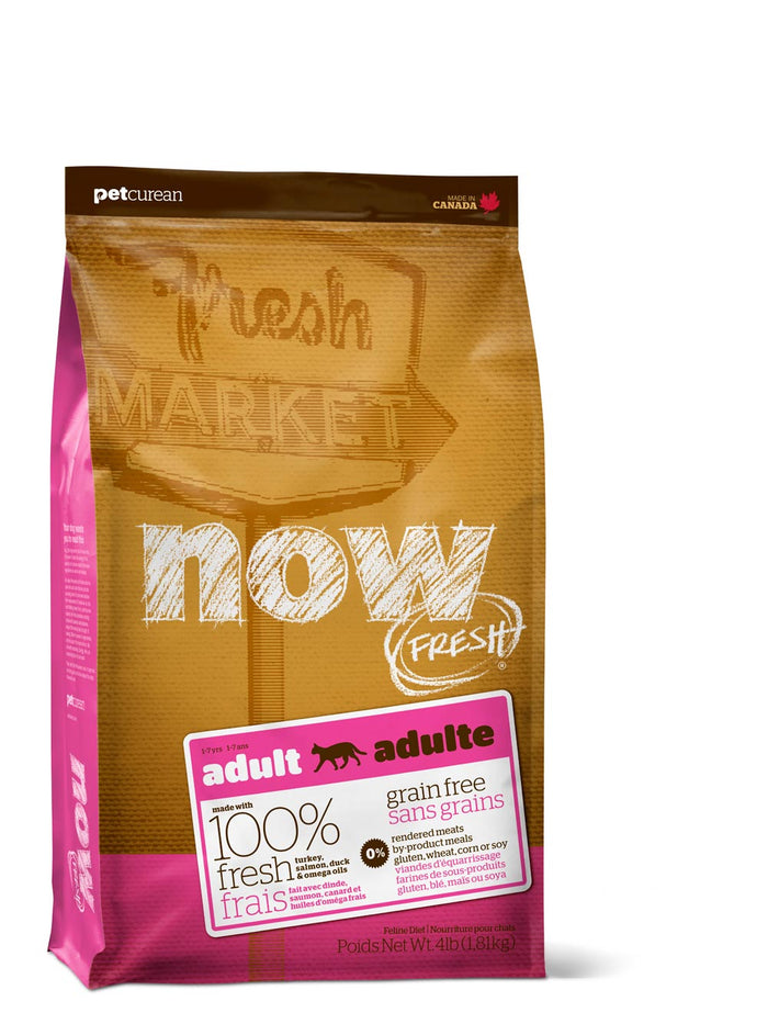 Petcurean Now Fresh Grain Free Turkey, Salmon & Duck Recipe For Adult Cats