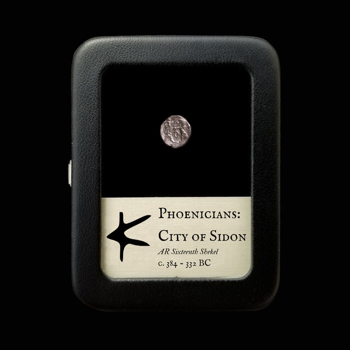 Phoenicians, City of Sidon, Silver Sixteenth Shekel - c. 384 to 332 BCE - Ancient Lebanon