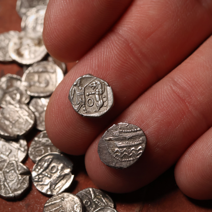 Phoenicians, City of Sidon, Silver Sixteenth Shekel - c. 384 to 332 BCE - Ancient Lebanon