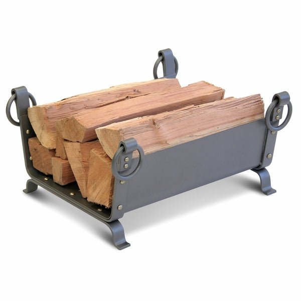 Pilgrim Greyson Wood Holder - Natural Iron with Brass Rivets