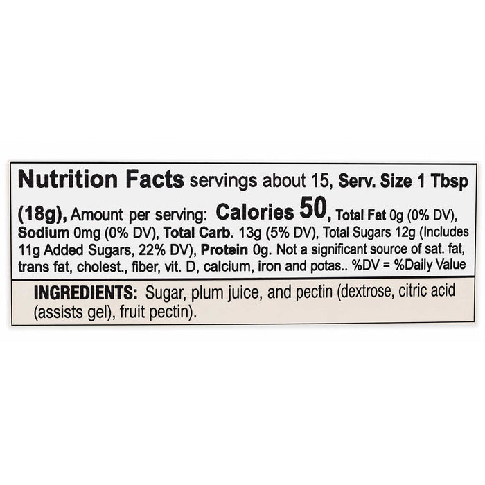 Nutrition facts label for a product with detailed information on calories, ingredients, and nutritional content.