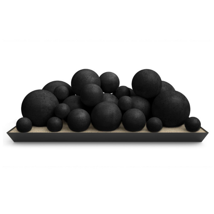 Real Fyre Epic Black Mixed Select Fyre Spheres Set with P45 ANSI Certified Pan Burners