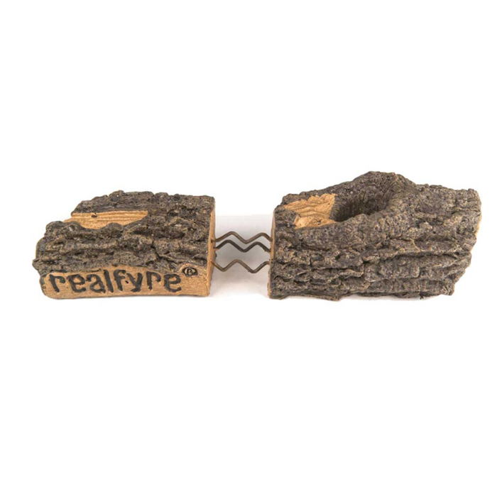Real Fyre Shoreline Driftwood Log Set with P45 ANSI Certified Pan Burners